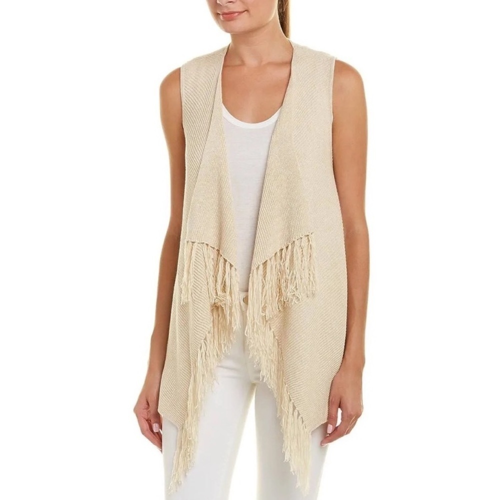 Lilly Pulitzer Andela Sweater Vest in Heather Sand Dune Metal Size M